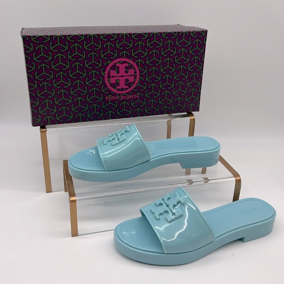 Tory Burch Shoes - Tory Burch Eleanor Jelly Sandal Light Blue Island Blue